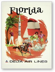 License: Vintage Florida Delta Airlines Poster