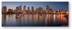 License: Vancouver Skyline at Dusk Panoramic