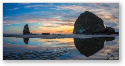 License: Haystack Rock Sunset Panoramic