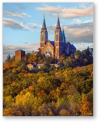 License: Sunset at Holy Hill Basilica in Autumn