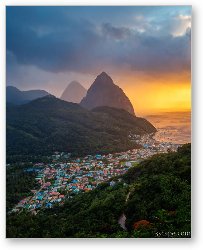 License: Sunset over Soufriere