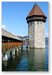 License: Water Tower and Chapel Bridge on Reuss River