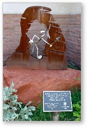 License: Sculpture is a tribute to Moab, Utah's first city to welcome the 2002 Olympic Winter Games Torch