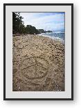 Buy Print of Peace sign in the sand
