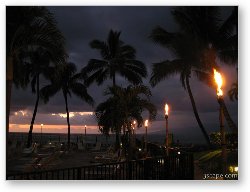 License: Tiki torches after a beautiful Maui sunset