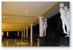License: Hallway and statues at the resort