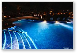 License: Night shot of the main pool area