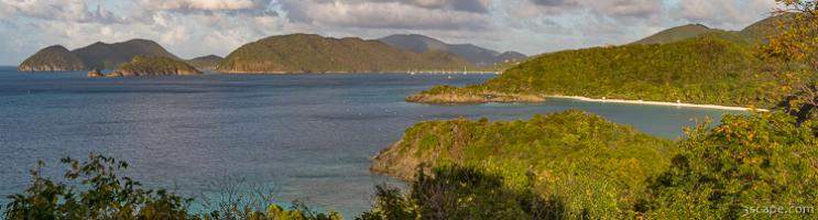 Trunk Bay Panoramic from Peace Hill