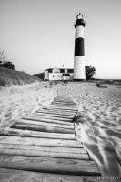 Big Sable Point Lighthouse Black and White