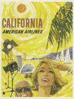 Vintage California American Airlines Poster