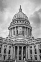 Madison Capital Building Black and White