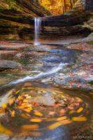 Colorful Autumn Waterfall Swirl