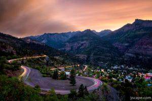 Dusk Over the Million Dollar Highway in Ouray
