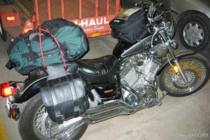 Virago 535s, packed and ready to go