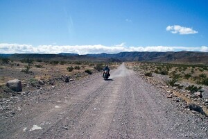 Adam cruising along (photo courtesy Falke)