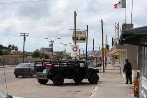 Military patrol in Guerrero Negro