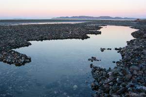 Tide pool at sunset
