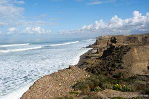 The bluffs on the Pacific