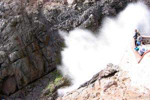 La Bufadora when a wave hits