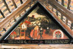 Painting inside the Chapel Bridge