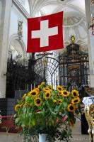 Swiss flag in Cathedral