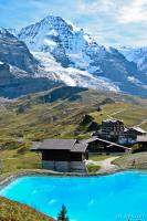 Cold lake in the Swiss Alps