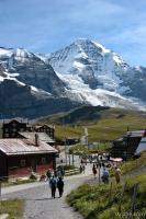 Train station at Eigergletscher (Monch in the background)
