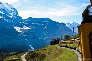 Swiss Alps by train (Jungfraubahnen)