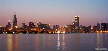 Chicago Skyline at dusk