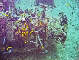 Wreckage of tug boat
