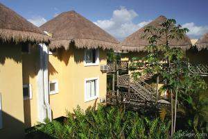 The huts at the Reef Club Resort