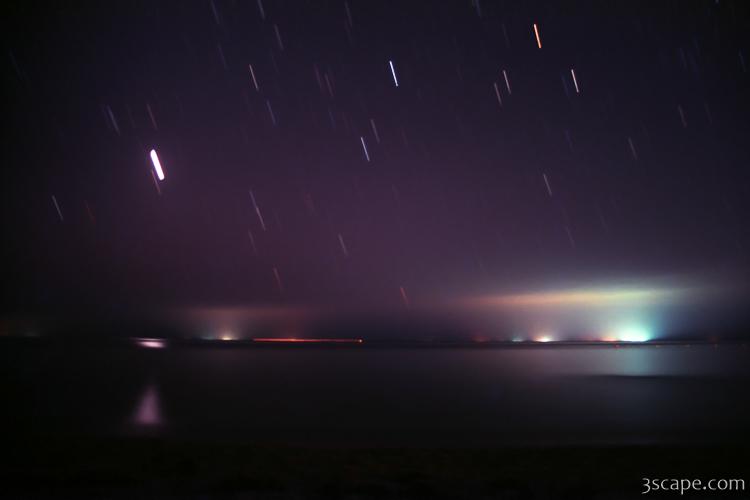 The lights of Cancun at night