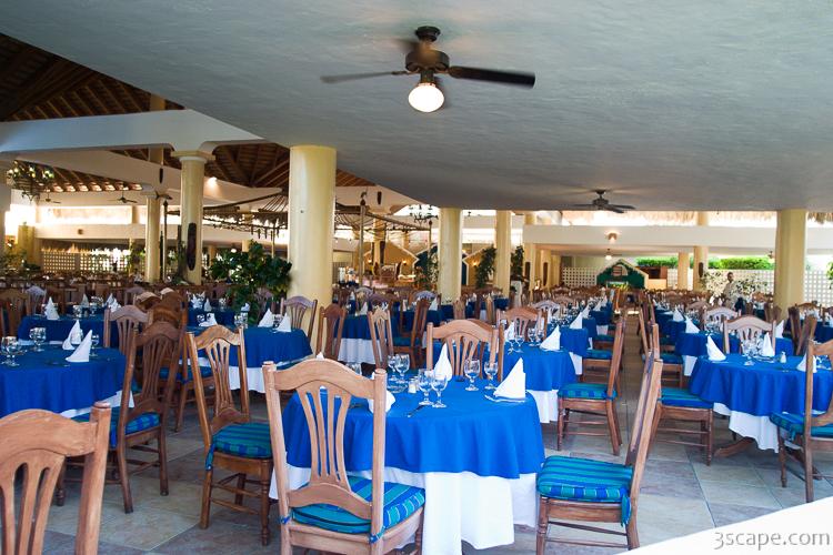 The seating area in the main dining hall of the Allegro