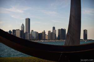 Skyline through sundial