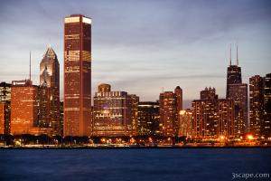 Sunset in Chicago