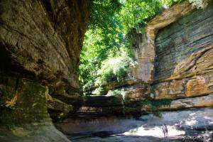 Some people checking out the canyons in Starved Rock