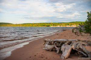 Beach on Lake Superior, looking at Christmas, MI