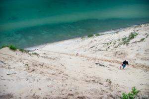 The Log Slide - a 300ft, steep dune that takes about an hour to climb up (not for the weak heart)