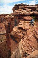 KLR 650 on the cliff edge