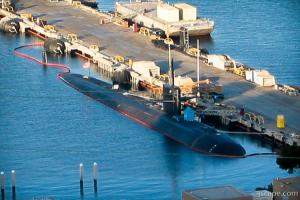 Submarine at the dock