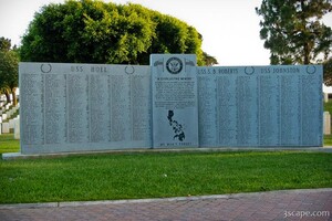 Memorial to those who died when the USS Hoel, USS S.B. Roberts, and USS Johnston were sunk in battle near the Philippines