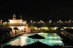 The pool at night