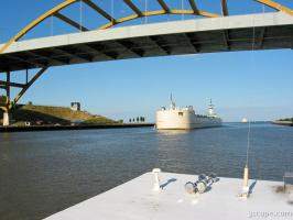 Heading out onto Lake Michigan from Milwaukee