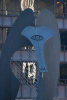 Picasso's famous and once controversial gift to Chicago.  This is at the Civic Center, stands 50 feet tall, and was installed in 1967.