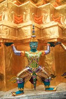 Previous: Khon figures guarding a stupa