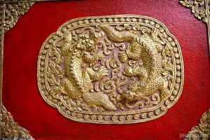 Wat Saen Fang wall decoration