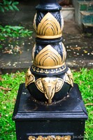 Elephants on a light pole