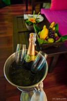 Bubbly for the honeymooners