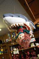 Stuffed shark eating a tourist