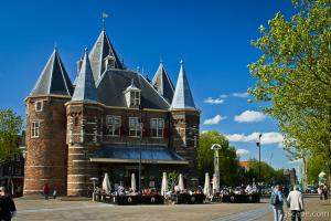 The Waag - part of Amsterdams ancient wall in the center of Nieuwmarkt